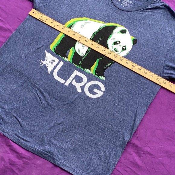Lifted Research Group LRG Navy Heather Wavy Panda Shirt New Mens‎ XL - Picture 4 of 6